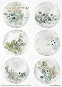 The World of Ice Porcelain Rice Paper Set by ITD Collection, RP027, Pack of 11 06