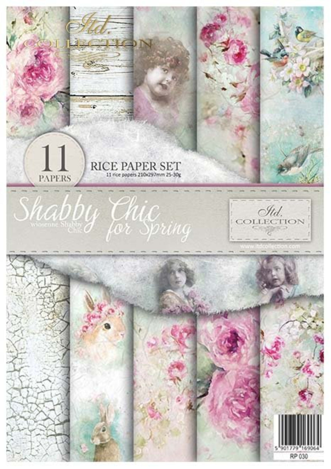 Shabby Chic for Spring Rice Paper by ITD Collection, RP030, Pack of 11