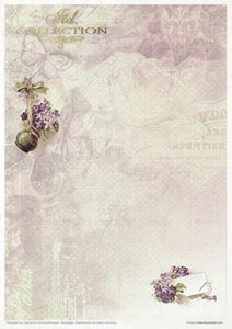 Flower Post Violet Rice Paper by ITD Collection, RP035, Pack of 11 Page 2
