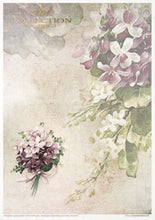 Load image into Gallery viewer, Flower Post Violet Rice Paper by ITD Collection, RP035, Pack of 11 Page 5