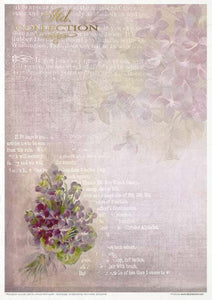 Flower Post Violet Rice Paper by ITD Collection, RP035, Pack of 11 Page 7