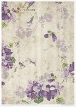 Load image into Gallery viewer, Flower Post Violet Rice Paper by ITD Collection, RP035, Pack of 11 Page 10