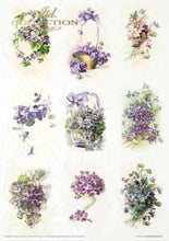 Load image into Gallery viewer, Flower Post Violet Rice Paper by ITD Collection, RP035, Pack of 11 Page 11