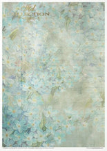 Load image into Gallery viewer, Flower Post Forget-Me-Not Rice Paper by ITD Collection, RP036, 11 Pack Page 1