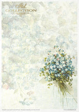 Load image into Gallery viewer, Flower Post Forget-Me-Not Rice Paper by ITD Collection, RP036, 11 Pack Page 3