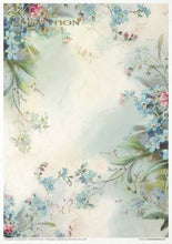 Load image into Gallery viewer, Flower Post Forget-Me-Not Rice Paper by ITD Collection, RP036, 11 Pack Page 4