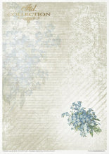 Load image into Gallery viewer, Flower Post Forget-Me-Not Rice Paper by ITD Collection, RP036, 11 Pack Page 5