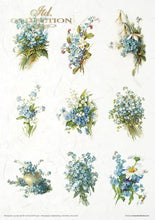 Load image into Gallery viewer, Flower Post Forget-Me-Not Rice Paper by ITD Collection, RP036, 11 Pack Page 11
