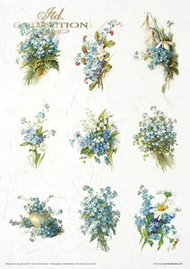 Flower Post Forget-Me-Not Rice Paper by ITD Collection, RP036, 11 Pack Page 11