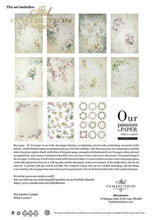 Load image into Gallery viewer, Flower Post White Rice Paper by ITD Collection, RP038, 11 Pack Back Cover