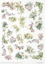 Load image into Gallery viewer, Flower Post White Rice Paper by ITD Collection, RP038, 11 Pack Page 10