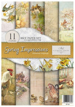 Load image into Gallery viewer, Spring Inspiration Rice Paper Set by ITD Collection, RP051, Pack of 11 Cover