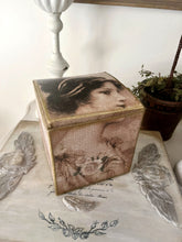 Load image into Gallery viewer, Jane Austen Inspired Gift Box by My Victorian Heart Made with Decoupage Queen Lady at the Lake Rice Paper