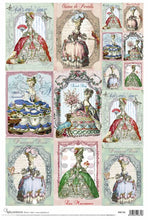 Load image into Gallery viewer, Calambour Italy Mademoiselles Rice Paper, French inspired Marie Antoinette style