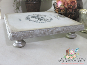 IOD Make at Home French Riser Kit with Art Alchemy Old Silver Metallique Wax on Trims