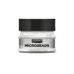 Pentart Glass Microbeads, Pearl White, 40g