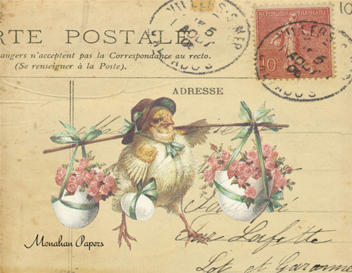 Chick with Flowers by Monahan Papers, E71