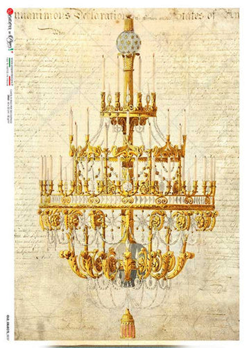 Old Objects 0037 Paper Designs Washipaper, Vintage Chandelier