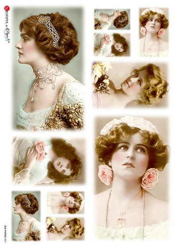 Old Photos 0021 Paper Designs Washi Decoupage Rice Paper, Vintage Victorian Ladies