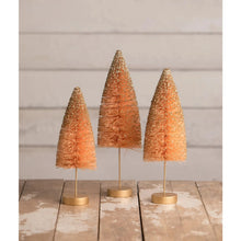 Load image into Gallery viewer, Bethany Lowe Designs One in a Melon Fall Bottle Brush Trees, set of 3