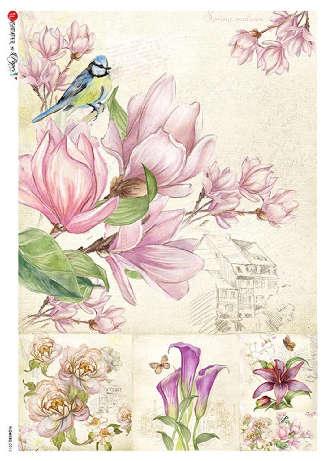 Flowers 0215 Paper Designs Washipaper