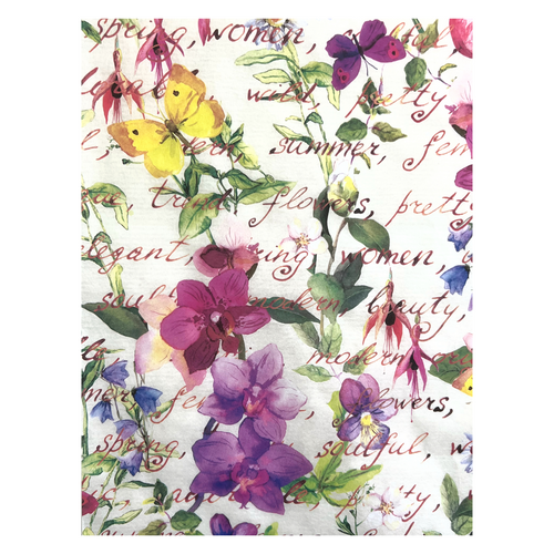 Paper Designs Flowers 26 Roll Large Format Washipaper, Rice Paper, 59