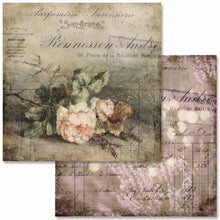 Load image into Gallery viewer, Vintage Lavender Scrapbook Paper by Decoupage Queen, p 10