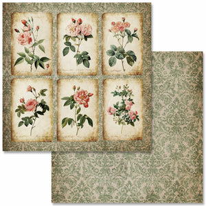 Antique Roses Mini Scrapbook Set, Decoupage Queen, 24 Designs