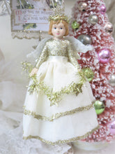 Load image into Gallery viewer, Bethany Lowe Peaceful Storybook Christmas Angel Shown Hanging as an Ornament on Tree
