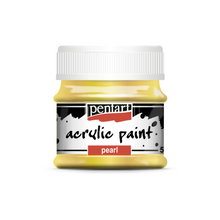 Load image into Gallery viewer, Pentart Acrylic Paint, Pearl, 50 mL Yellow
