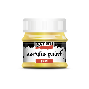 Pentart Acrylic Paint, Pearl, 50 mL Yellow