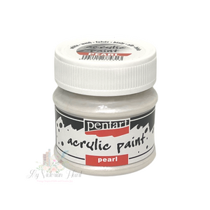 Pentart Acrylic Paint, Pearl, White, 50 mL