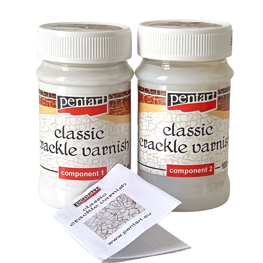 Pentart Classic Crackle Set, 2 Components, Size Options