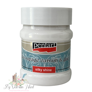 Pentart Decoupage Glue and Varnish, Silky Shine, 230 mL