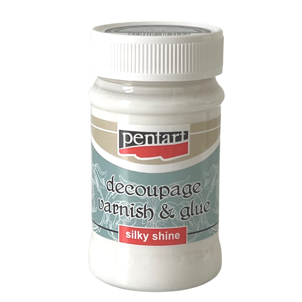 Pentart Decoupage Glue and Varnish, Silky Shine, 100 mL