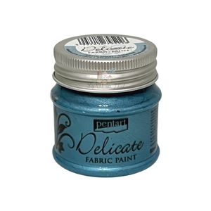 Pentart Delicate Fabric Paint, Bluish Silver