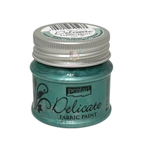 Load image into Gallery viewer, Pentart Delicate Fabric Paint, Greenish Silver