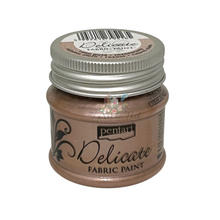 Load image into Gallery viewer, Pentart Delicate Fabric Paint, Rose Gold