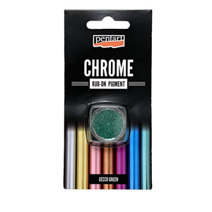 Pentart Rub-On Pigment Chrome Effect, Gecco Green