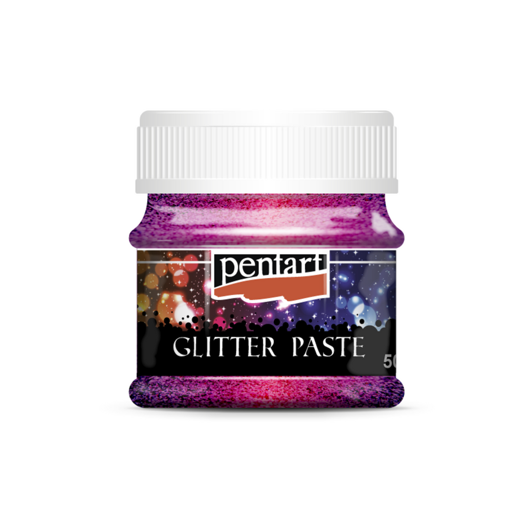 Pentart Glitter Paste Fine, 50 mL, Color Options Pink