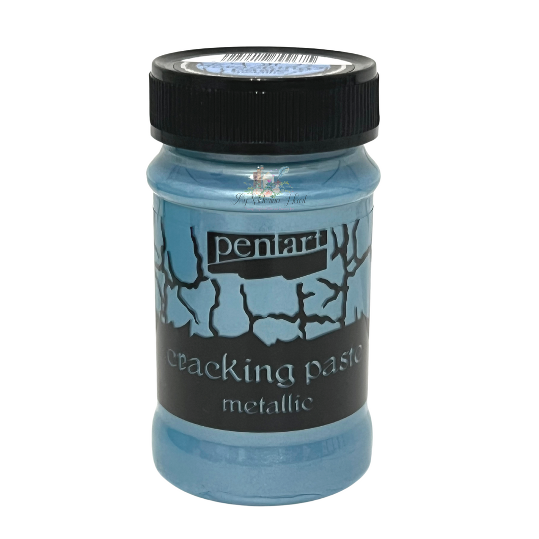 Pentart Cracking Paste, Bluish Silver, Metallic, 100 mL 