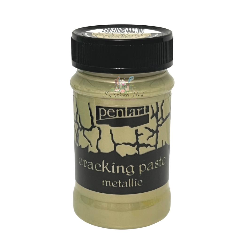 Pentart Cracking Paste, Dark Gold, Metallic