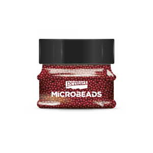 Pentart Glass Microbeads, 40 g, Color Options Red