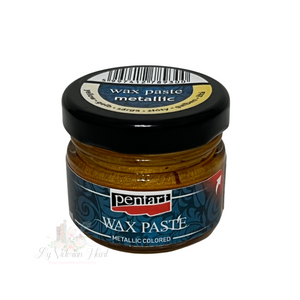 Pentart Wax Paste Metallic, Yellow, 20 mL