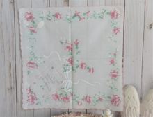 Load image into Gallery viewer, Reverse Side of Luray Pink White Birthday Hanky Gift