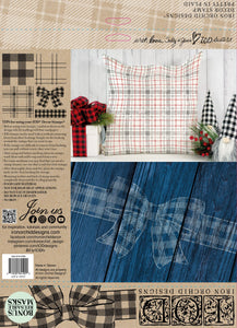 IOD Pretty in Plaid Stamp by Iron Orchid Designs, Back cover showing projects