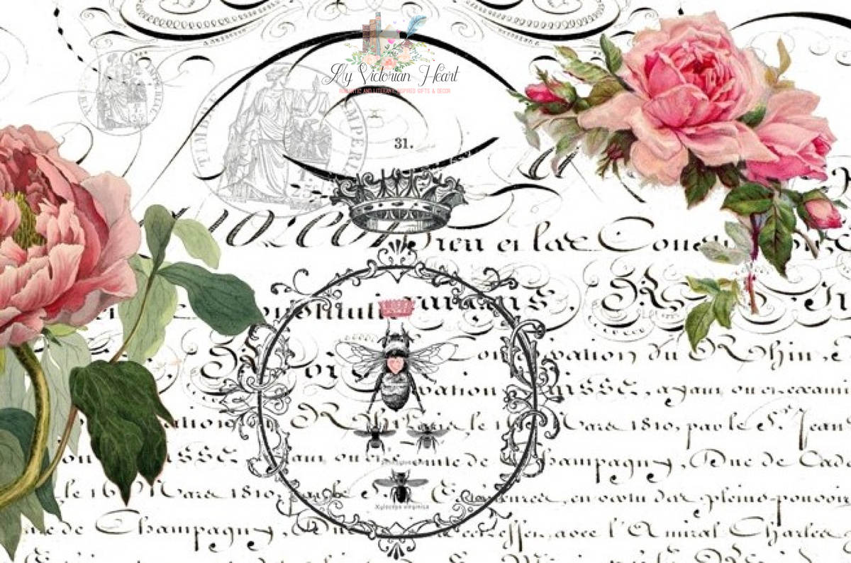 Queen Bee Roycycled Treasures Decoupage Paper – My Victorian Heart