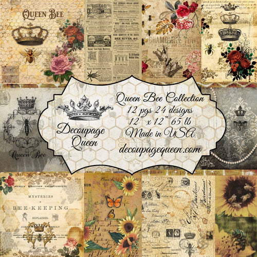 Queen Bee Collection Scrapbook Paper Set by Decoupage Queen, Cover