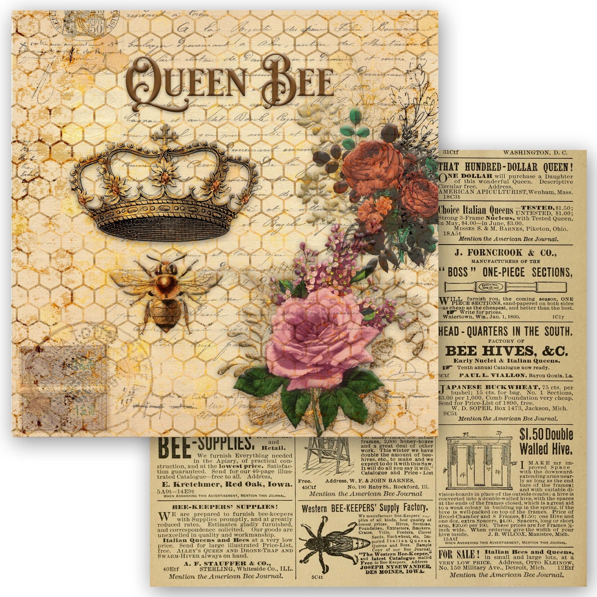 Antique Roses Mini Scrapbook Set by Decoupage Queen, 6 x 6 – My Victorian  Heart