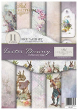 Load image into Gallery viewer, Easter Bunny Rice Paper Set by ITD Collection, RP050, Pack of 11 Cover